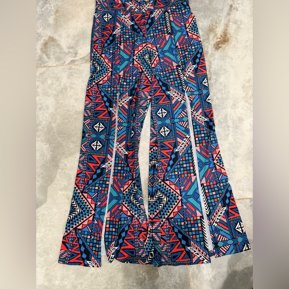 Fashion to Figure Blue and Red Floral Jumpsuit - Picture 5 of 11